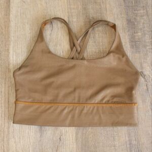 Lululemon Longline Shine Energy Bra Special Edition Matte Copper Foil Size 8